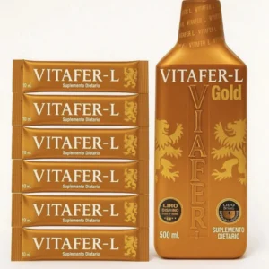 Vitafer L-Gold Combo — 1 Frasco 500ml + 6 Sachets Portátiles